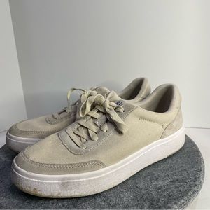 Kizik Prague Tan White Lace Up Sneakers Tennis Shoes 8 W9.5